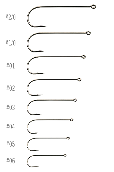 Fishing Hook Sizes Charts : Fishing Reels  Fishing hook sizes, Fly fishing  basics, Fly tying supplies